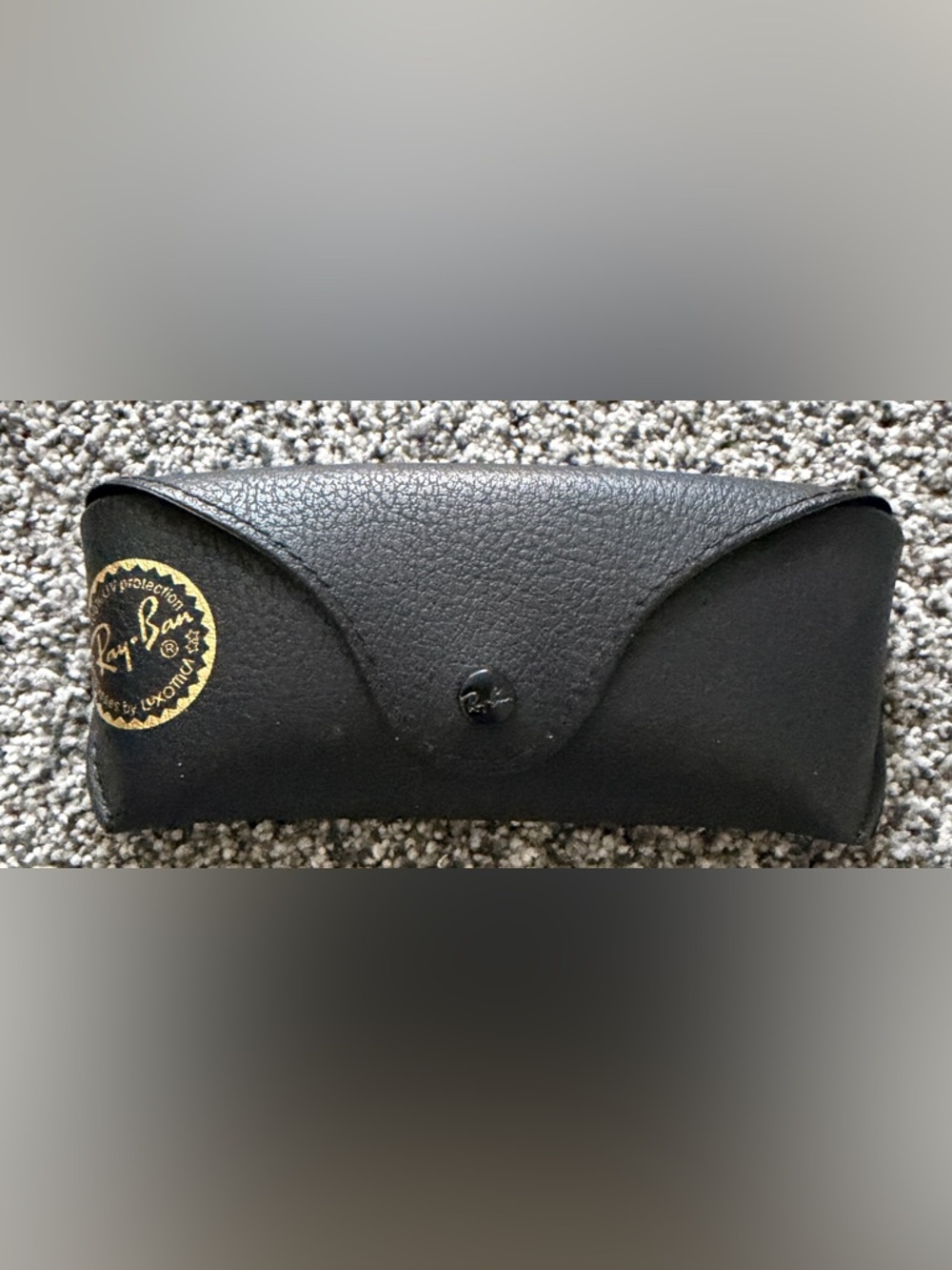 Ray-Ban Black Sunglasses Case with Gold Logo Accent